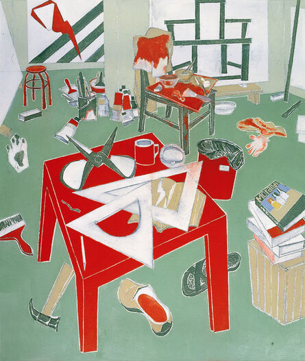 Mao Xuhui 毛旭辉, ‘Red Square Table, My Studio’, 2009-2010