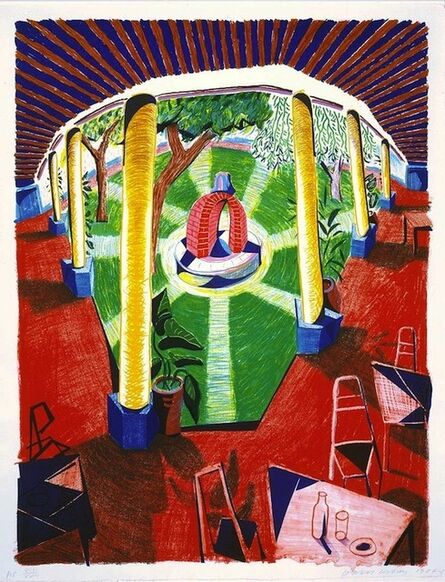 David Hockney, ‘View of Hotel Well lll’, 1985