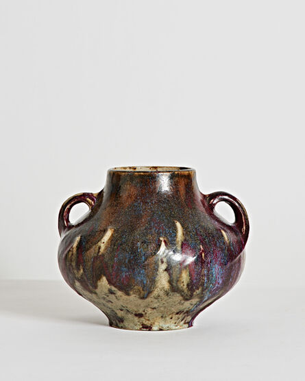 Émile Decoeur, ‘Oxblood Handled Vase’, ca. 1910