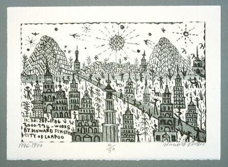 Howard Finster, ‘City of Lampoo’, 1990