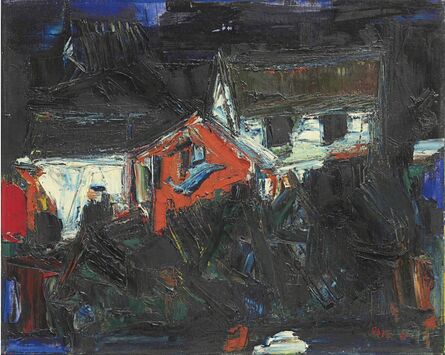 Sayed Haider Raza, ‘Houses (Maisières)’, 1958