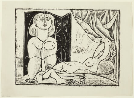 Pablo Picasso, ‘Les Deux Femmes nues, State 14, 25th January 1946’, 1946