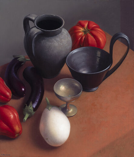 Amy Weiskopf, ‘Still Life with Etruscan Cup and White Eggplant’, 2021