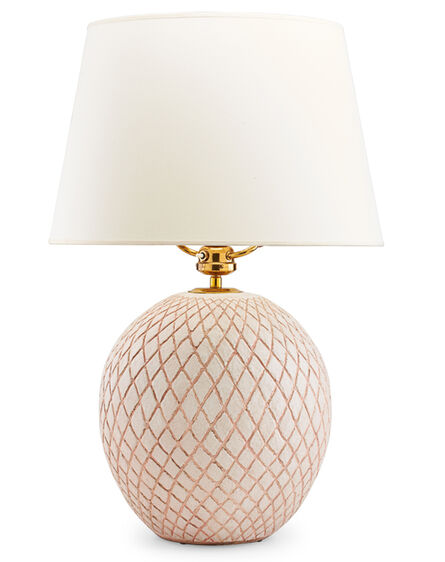 Jean Besnard, ‘Large table lamp with crosshatch pattern, France’