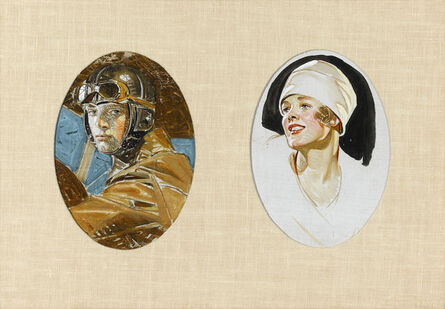 Joseph Christian Leyendecker, ‘Aviator and Woman in a White Hat’, 20th century