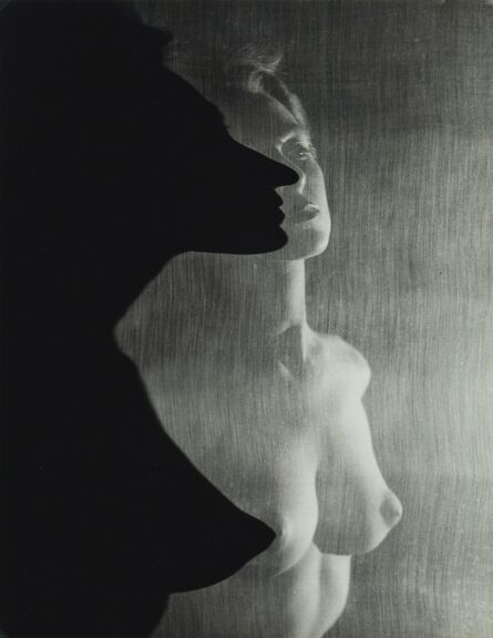 Erwin Blumenfeld, ‘Shadow Profile Behind Veil (Female Nude)’, 1942