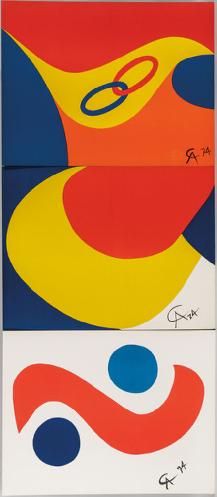 Alexander Calder, ‘Five Plates from the suite Flying Colors: Beastie, Skybird, Friendship, Skyswirl, and Convection’, 1974-published in 1975