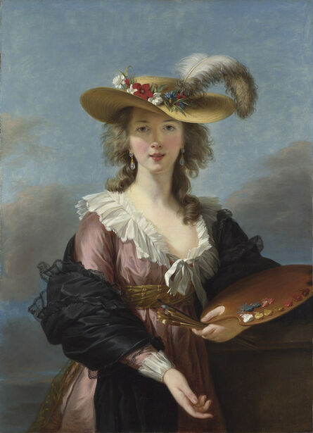 Élisabeth Louise Vigée-Le Brun, ‘Self Portrait in a Straw Hat’, after 1782
