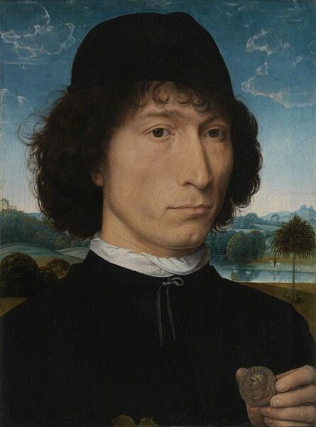 Hans Memling, ‘Man with a Roman coin’, 15th century