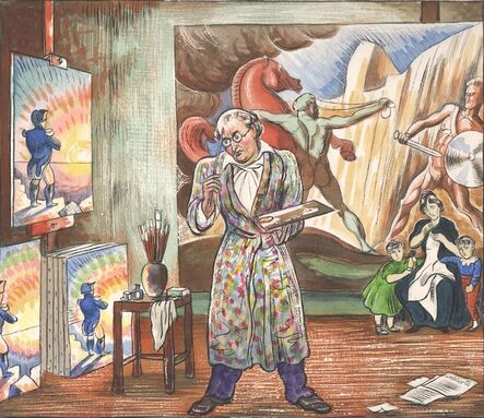 Douglas Percy Bliss, ‘BR Haydon torn between "High Art" and a selling line of "Napoleans Musing''’, 1935