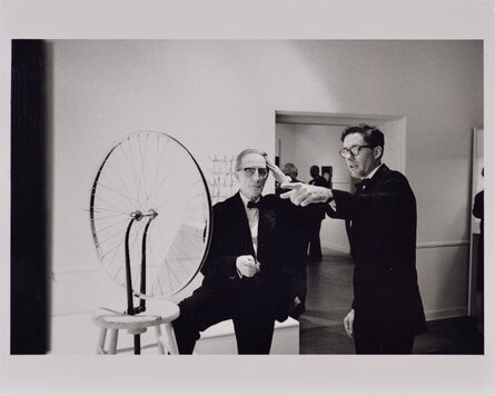 Julian Wasser, ‘Duchamp with Walter Hopps Pointing, Duchamp Retrospective, Pasadena Art Museum’, 1963