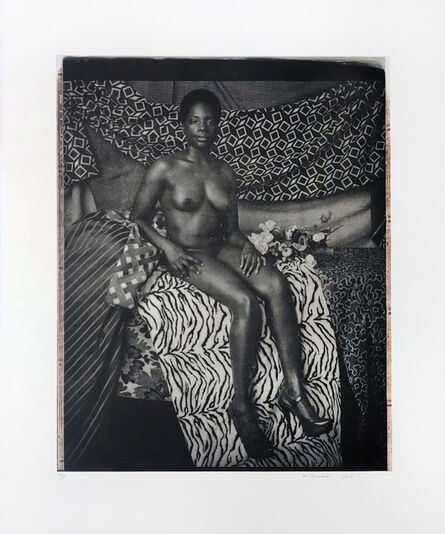 Mickalene Thomas, ‘Portrait of Marie Sitting in Black and White’, 2012