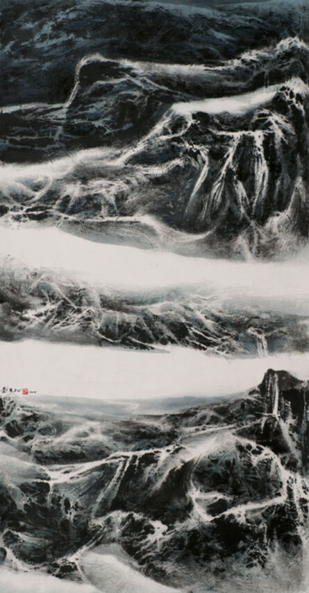 Liu Kuo-sung 刘国松, ‘Snow-Bound Mountains’, 2015