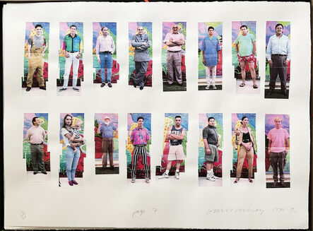 David Hockney, ‘112 L A Visitors - page 7 of Portfolio’, 1990-1991
