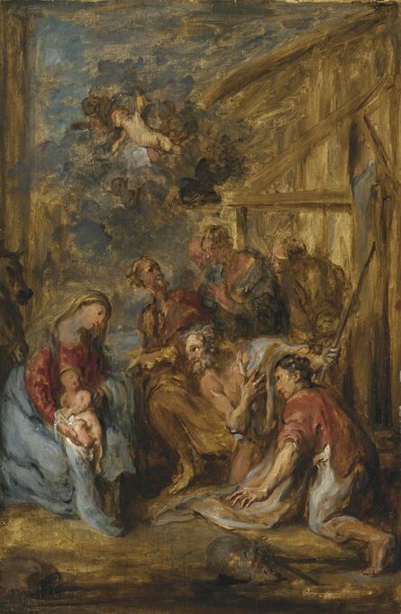 Circle of Sir Anthony van Dyck, ‘The Adoration of the Shepherds’