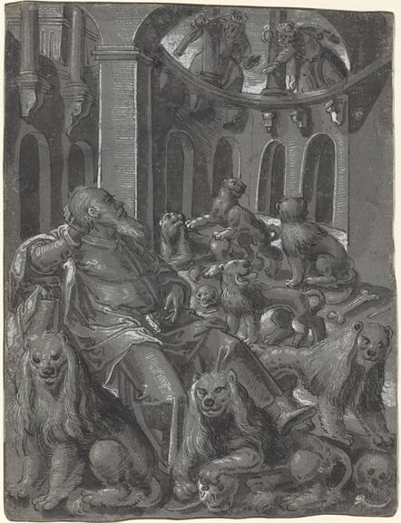 ‘Daniel in the Lions' Den [recto]’, ca. 1600