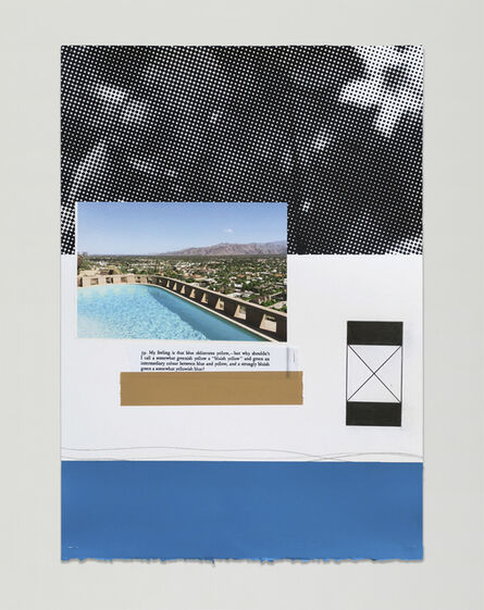 Julião Sarmento, ‘39. Palm Springs Flowers Blue’, 2017