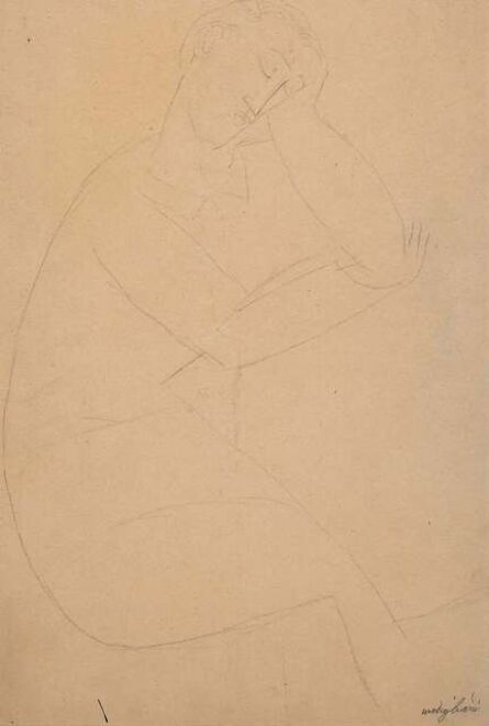 Amedeo Modigliani, ‘Figure of a Seated Man’, 1915/16