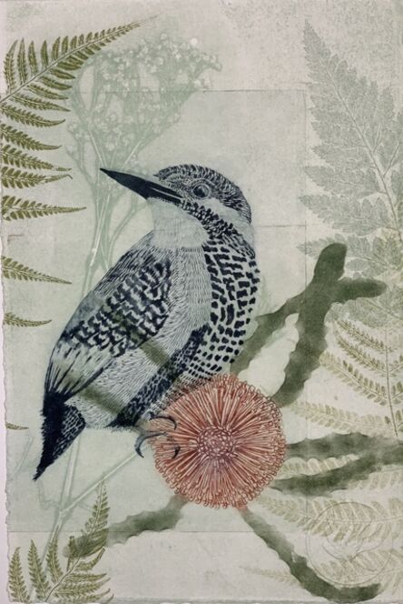 Trudy Rice, ‘King Fisher and Banskia flower’, 2019