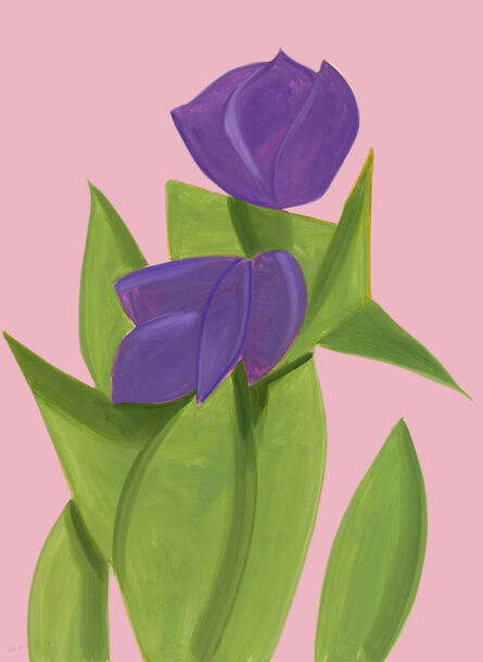 Alex Katz, ‘Purple Tulips 2’, 2021