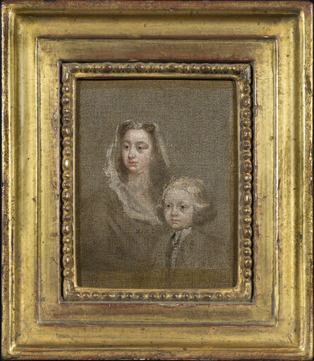 William Hogarth, ‘Head study of a Lady and her Son’, ca. 1730