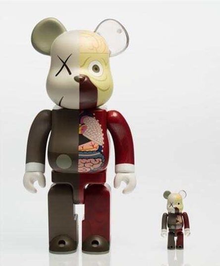 KAWS, ‘OriginalFake Dissected Bearbrick Companion 400% and 100% (Red), 2008’, 2008