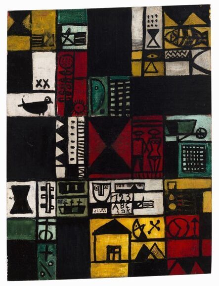 José Gurvich, ‘Construcción con pareja y casa’, 1950