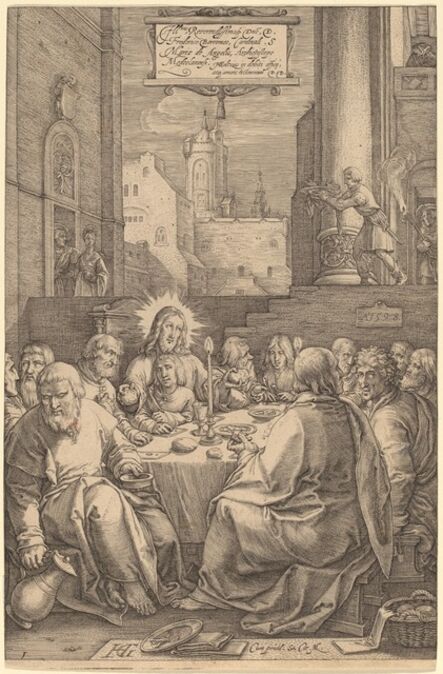 Hendrik Goltzius, ‘The Last Supper’, 1598