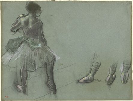 Edgar Degas, ‘Dancer Seen from Behind and Three Studies of Feet’, ca. 1878