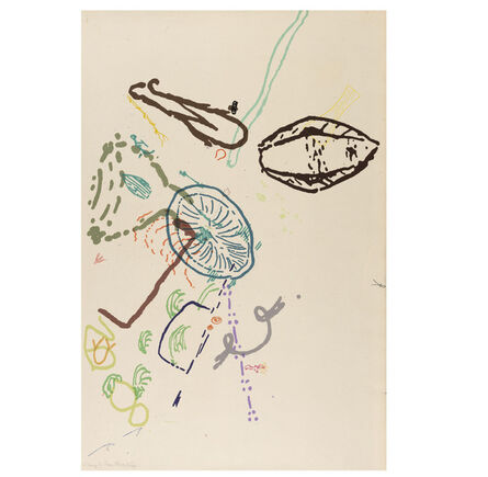 John Cage, ‘"30 Drawings by Thoreau", Silkscreen in Colors, Signed/Dated and Annotated A.P. 24/30’, 1974