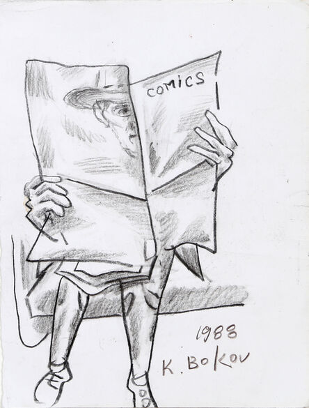 Konstantin Bokov, ‘Comics on the Subway’, 1988