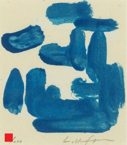 Lee Ufan, ‘Wine label (Blue) 酒標 (藍) 李禹煥’, 1987