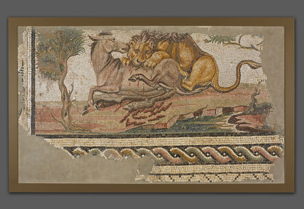 ‘Mosaic of a Lion Attacking an Onager’, ca. 150