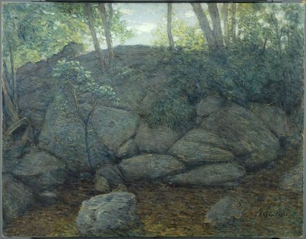 Julian Alden Weir, ‘Woodland Rocks’, 1910-1919