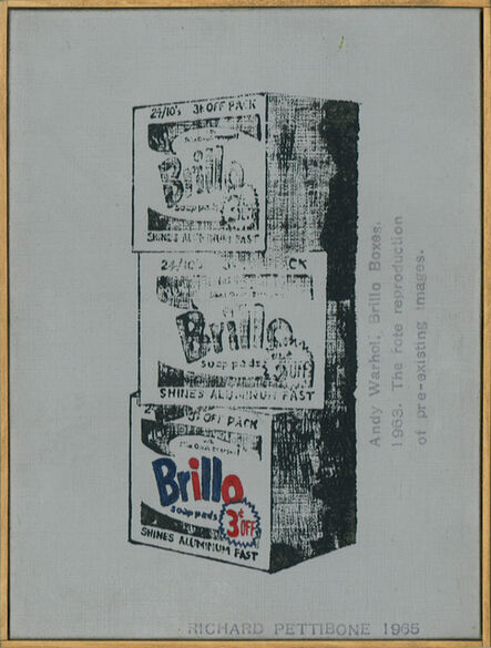 Richard Pettibone, ‘Andy Warhol, "Brillo Boxes", 1963; The rote reproduction of pre-existing images’, 1965