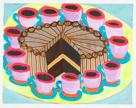 Camille Holvoet, ‘Coffee Cups Around the Cake. Chocolka Coffee.’, 2018