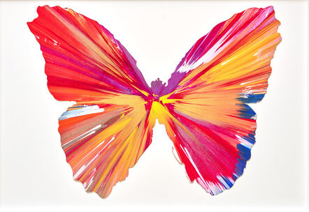 Damien Hirst, ‘Butterfly Spin Painting orange’, 2009