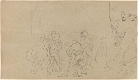 Elihu Vedder, ‘Village Scene’, ca. 1859