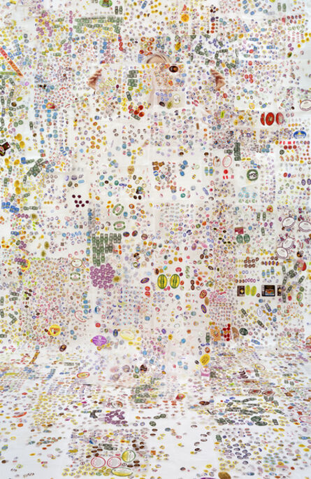 Rachel Perry, ‘Lost In My Life (Fruit Stickers with Wax Paper)’, 2014