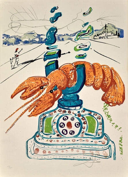 Salvador Dalí, ‘Cybernetic Lobster Telephone (Imaginations and Objects of the Future)’, 1975