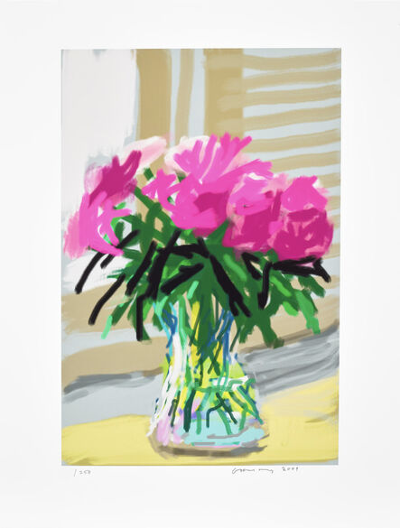 David Hockney, ‘My Window No. 535 - Peonies Ipad Drawing’, 2009