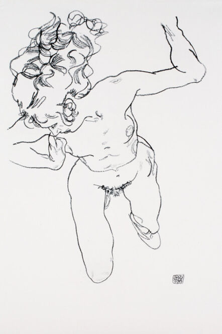 Egon Schiele, ‘Nude Lying Down [Handzeichnungen]’, 1920