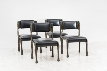 Paul Evans (1931-1987), ‘Paul Evans, Set of Four Sculpted Bronze Chairs, USA’, 1970