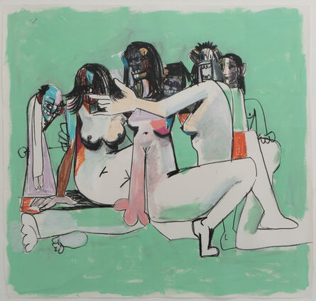 George Condo, ‘Green Orgy Composition’, 2005