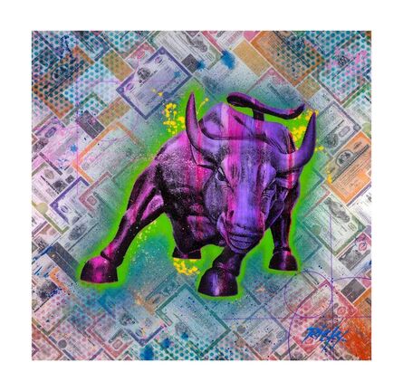 RISK, ‘Wall Street Bull (Purple)’, 2021
