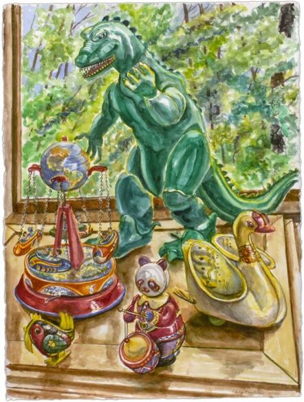 Philip Pearlstein, ‘Antique Toys with Godzilla’, 2021