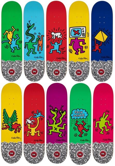 Keith Haring, ‘Keith Haring Skate Decks (set of 10)’, 2012