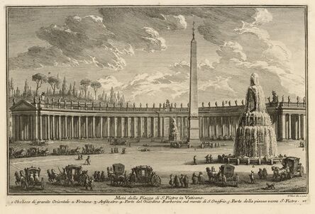 Giuseppe Vasi, ‘Met… della Piazza di S. Pietro in Vaticano’, 1747