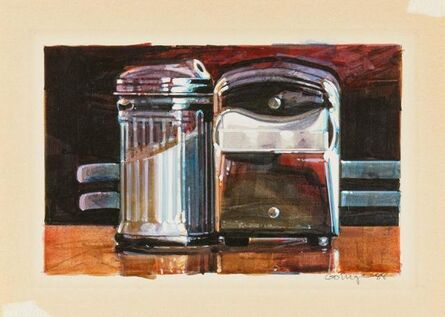 Ralph Goings, ‘Sugar and napkin box’, 1988