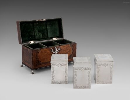 Sebastian Crespel, ‘A Set of Three George III Tea Caddies in a Fitted Box’, London-1765
